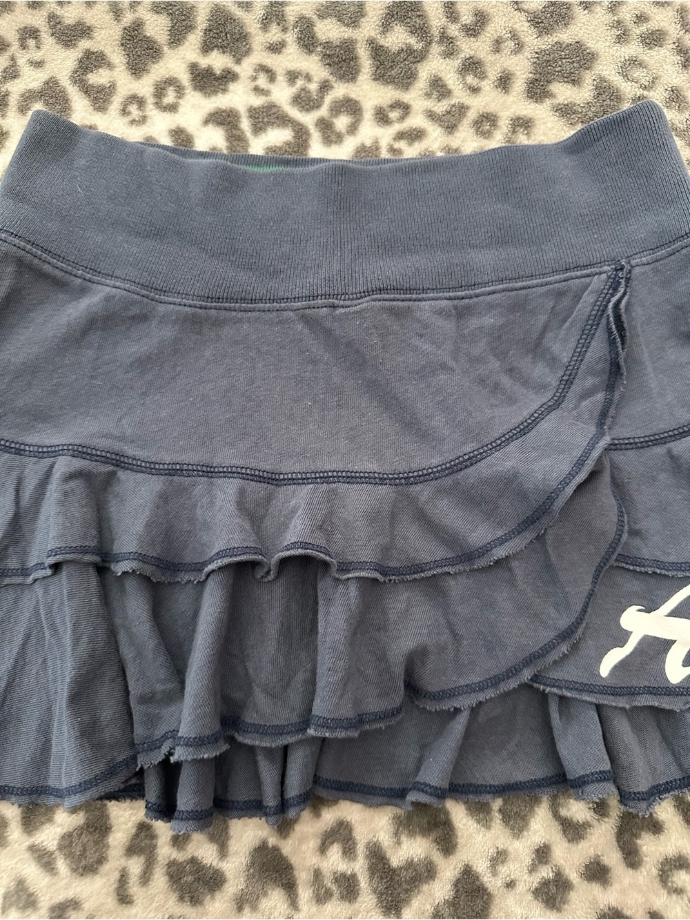 Abercrombie & Fitch Y2K Varsity Prep Tiered Mini Skirt Blue Size Small - Picture 6 of 17